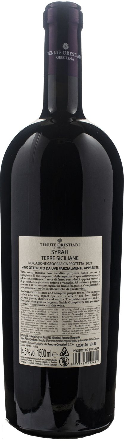 Tenute Orestiadi Paxmentis Syrah Leggermente Appassito Magnum 2021 - immagine 2