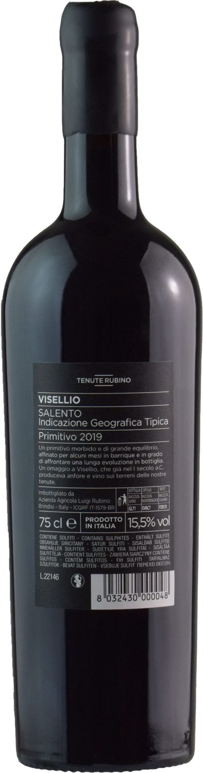 Tenute Rubino Visellio Primitivo 2019 - immagine 2