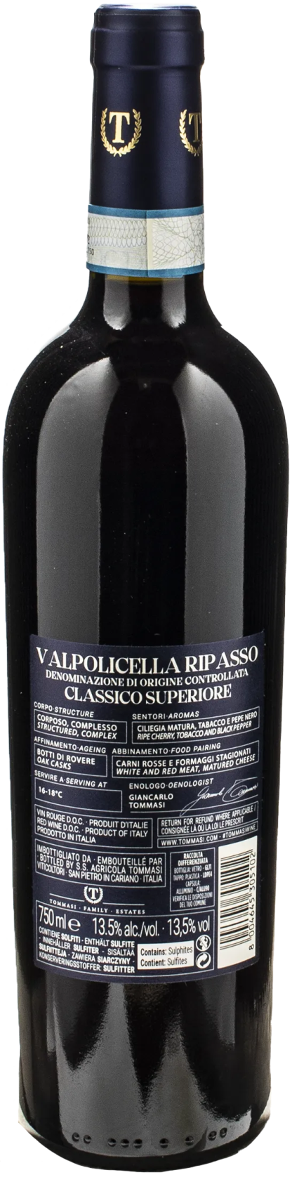 Tommasi Valpolicella Ripasso Classico Superiore 2021 - immagine 2