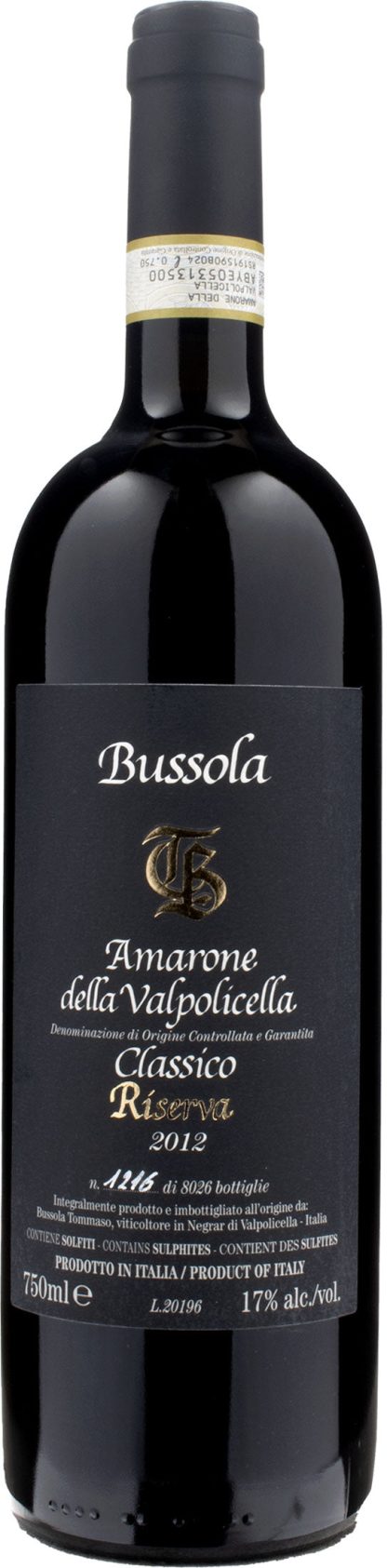 Tommaso Bussola Amarone della Valpolicella Classico TB Riserva 2012