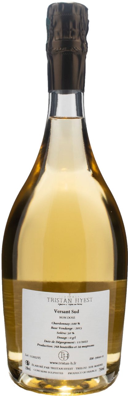 Tristan Hyest Champagne Les vignes du Versant Sud Blanc De Blancs Nature Solera - immagine 2