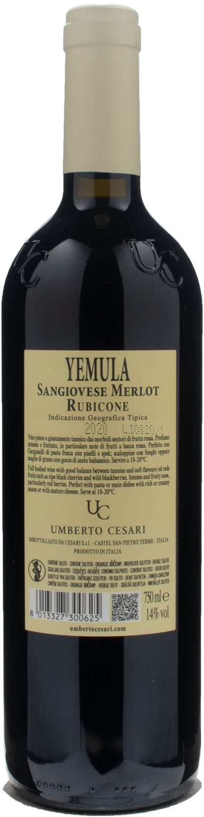 Umberto Cesari Sangiovese Merlot Yemula 2020 - immagine 2