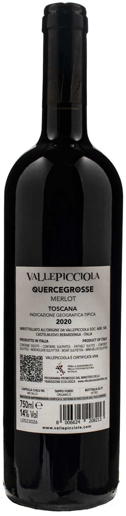 Vallepicciola Quercegrosse Merlot 2020 - immagine 2