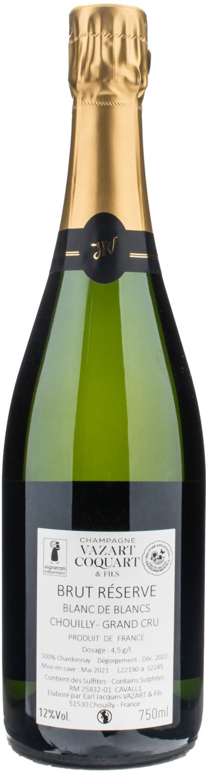 Vazart Coquart & Fils Champagne Gran Cru Blanc de Blancs Chouilly Brut Reserve - immagine 2