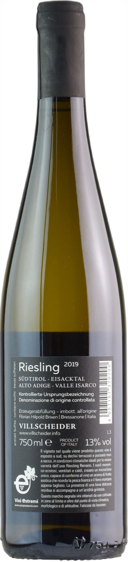 Villscheider Valle Isarco Riesling 2019 - immagine 2