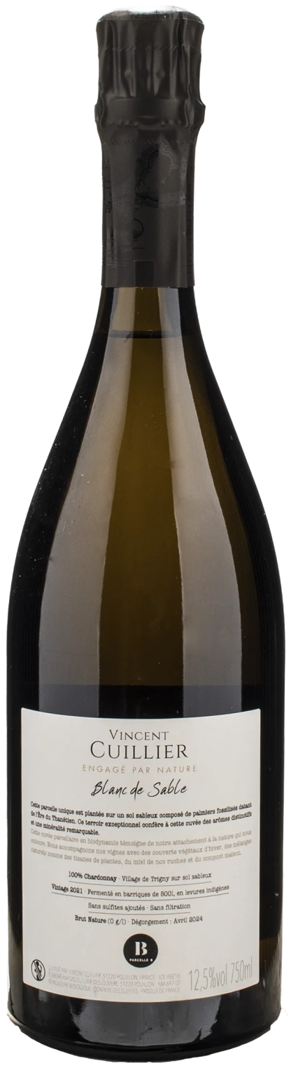 Vincent Cuillier Champagne Blanc de Sable Brut Nature 2021 - immagine 2