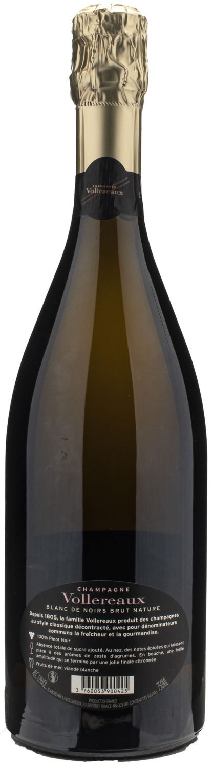 Vollereaux Champagne Blanc de Noirs Brut Nature - immagine 2