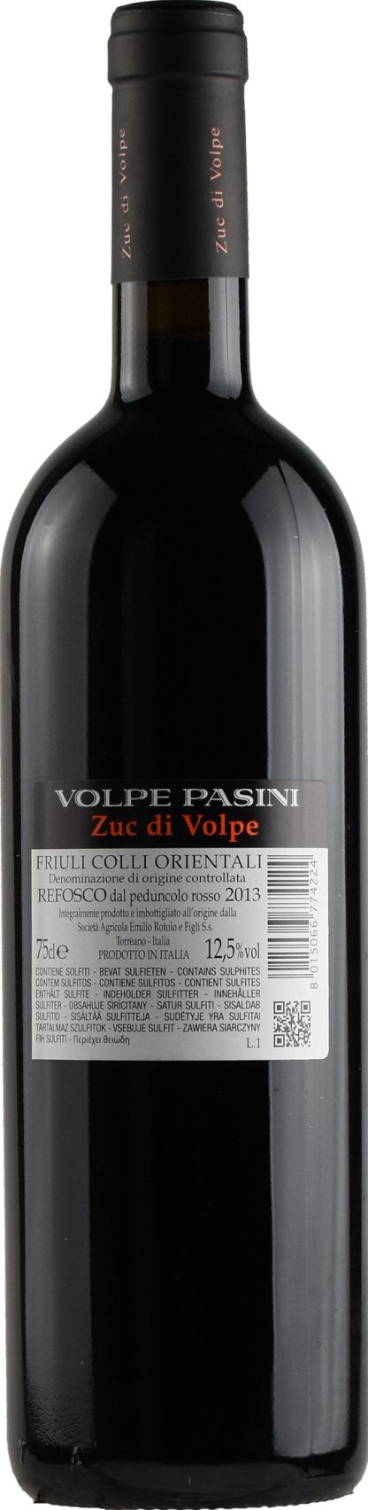 Volpe Pasini Zuc di Volpe Refosco dal Peduncolo Rosso 2013 - immagine 2