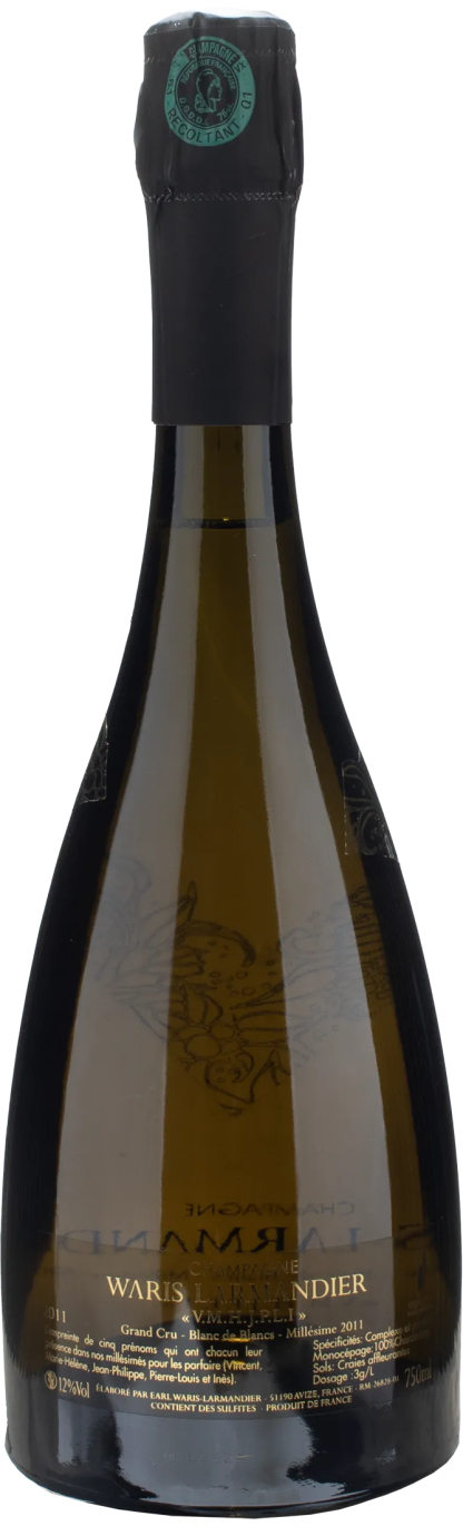 Waris Larmandier Champagne Cuvée V.M.H.J.P.L.I. Grand Cru Blanc de blancs 2011 - immagine 2