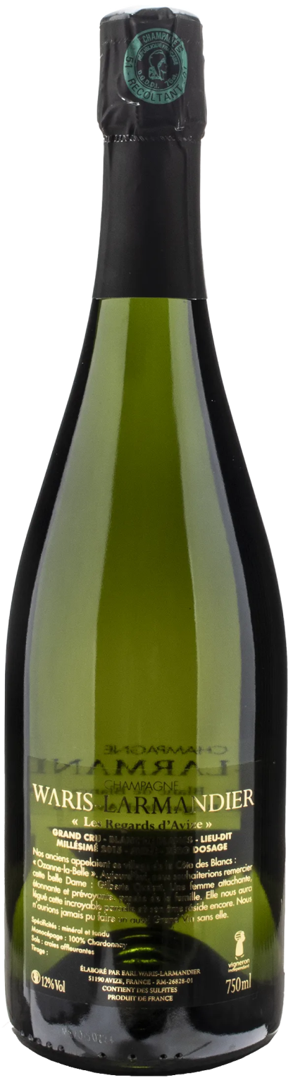 Waris Larmandier Champagne Grand Cru Blanc de Blancs Avize Les Regards d'Avize Zero Dosage 2015 - immagine 2