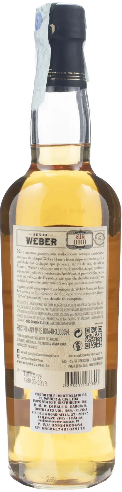 Weber Haus Senor Gold Rum - immagine 2