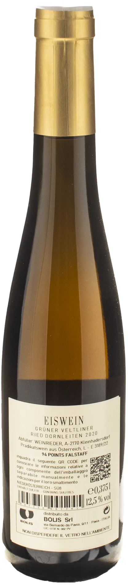 Weinrieder Eiswein Gruner Veltliner 0,375L 2020 - immagine 2