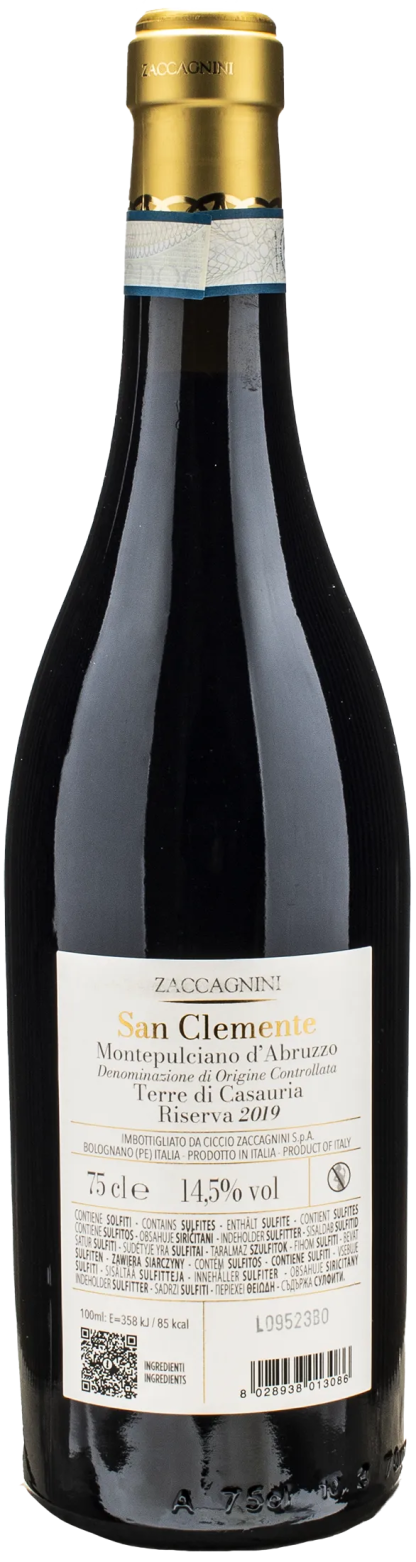 Zaccagnini Montepulciano d'Abruzzo Riserva Casauria San Clemente 2019 - immagine 2